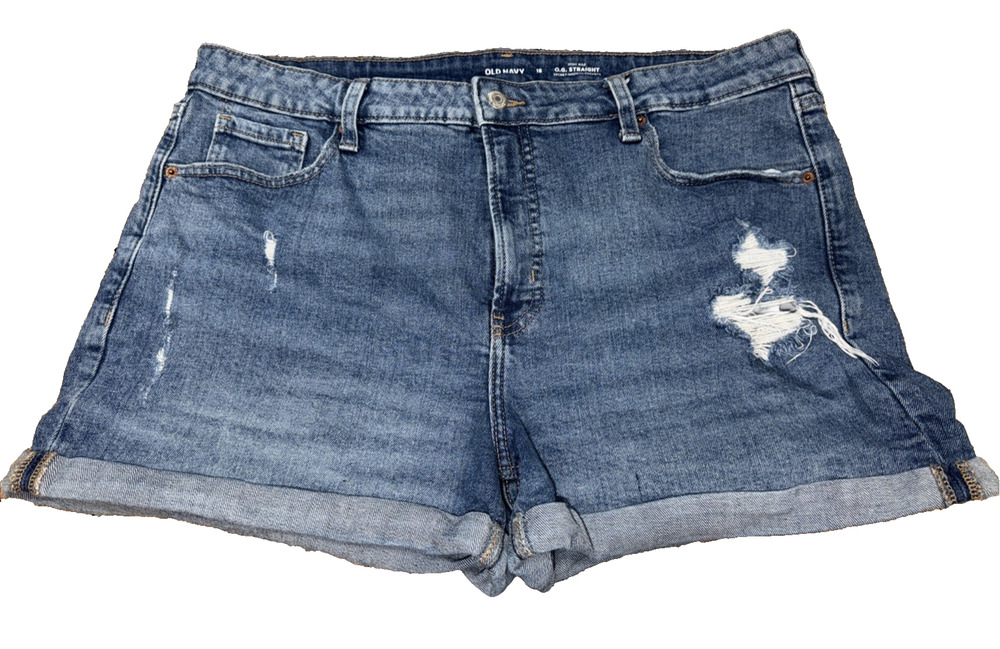 Old Navy High Rise O.G. Straight Denim Shorts 18